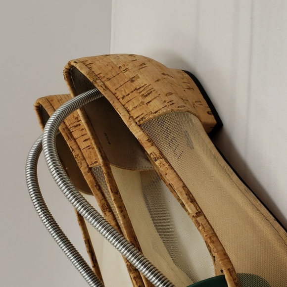 Vintage Rare Vaneli Cork & Mesh Bow Accent Ballet Flats Size 9.5 M - Picture 8 of 16